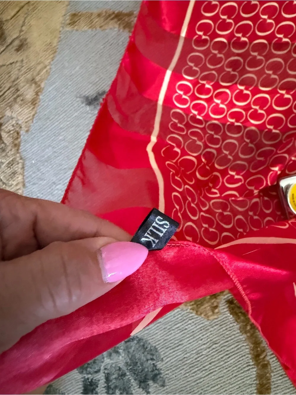 Red GUCCI silk Silk Scarf - Luxury Home Accent